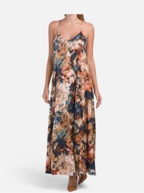 Boho Floral Maxi Slip Dress